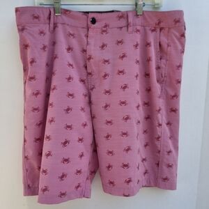 Atlantis Pink Crab Patterned Men's Shorts 38